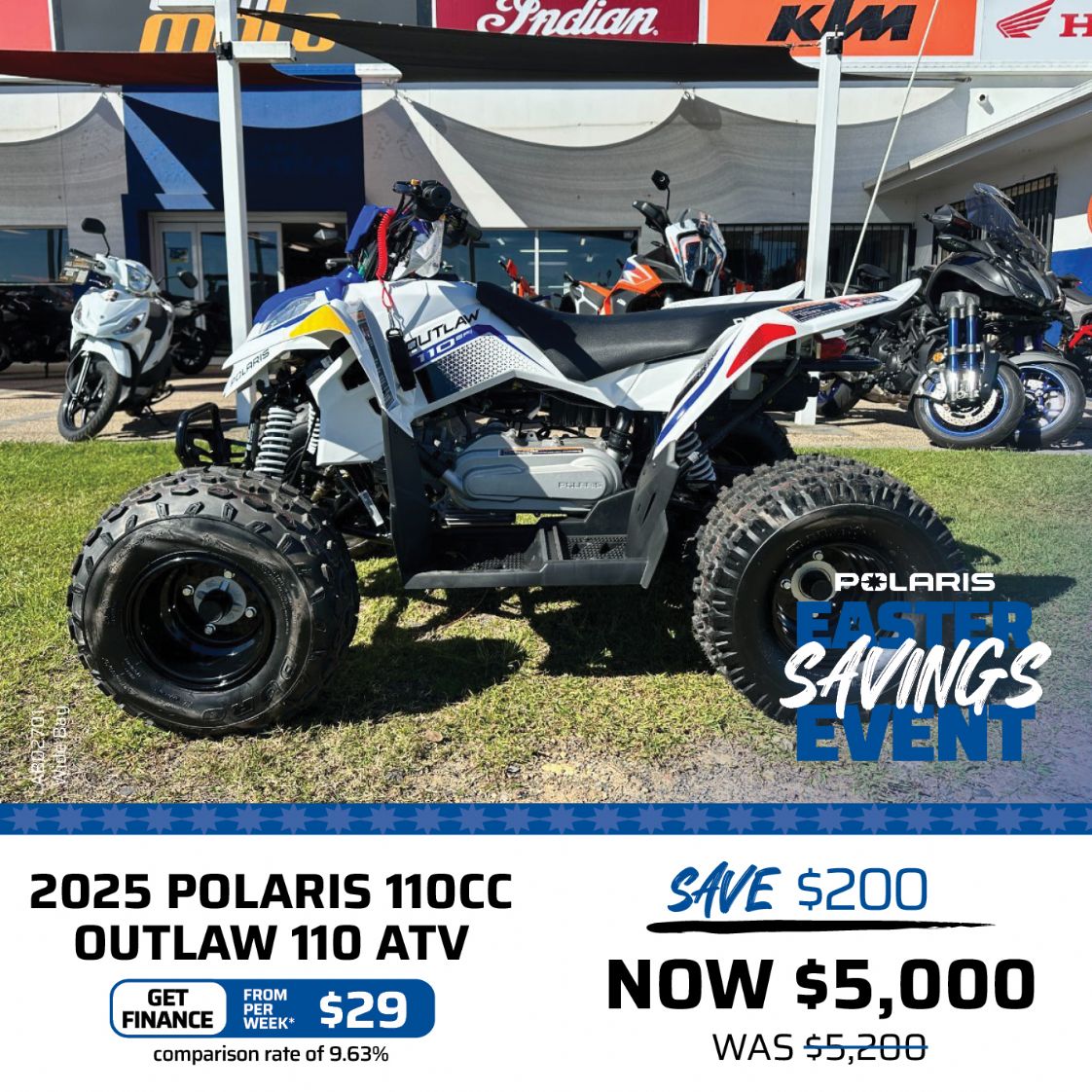 2025 Polaris 110CC Outlaw 110 ATV